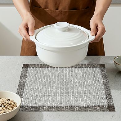 Set of 6 Placemats for Dining Table Decor Indoor Outdoor Washable Kitchen Table Mat 17.7*11.8 inch