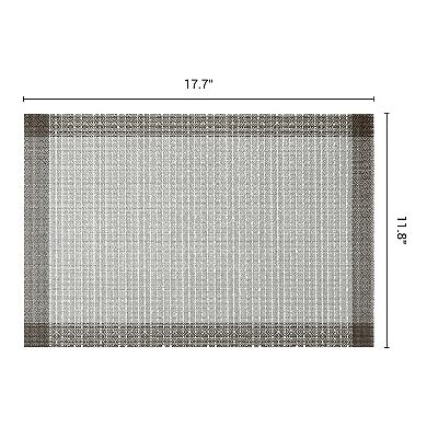 Set of 6 Placemats for Dining Table Decor Indoor Outdoor Washable Kitchen Table Mat 17.7*11.8 inch