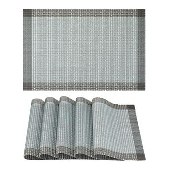 Set of 6 Placemats for Dining Table Decor Indoor Outdoor Washable Kitchen Table Mat 17.7*11.8 inch