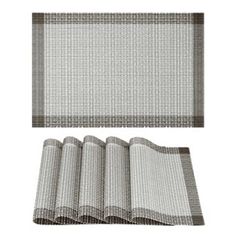 Set of 6 Placemats for Dining Table Decor Indoor Outdoor Washable Kitchen Table Mat 17.7*11.8 inch