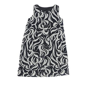 Women's Chiffon Dresses Sleeveless Floral Print Crewneck Tiered Layered Flowy Dress Casual Outfits