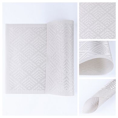 Placemats Set of 6 Placemats for Dining Decor Table Mat with Fish Scale Pattern 17.7*11.8 inch