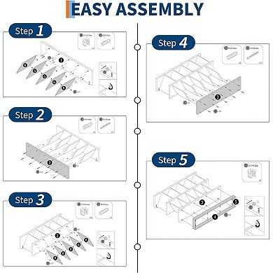8-Cube Storage Shelf - Open Bookshelf with 10 Removable Panels