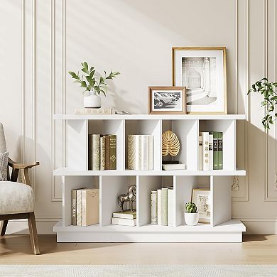 8-Cube Storage Shelf - Open Bookshelf with 10 Removable Panels