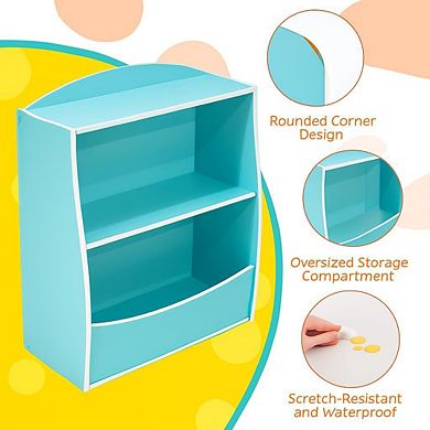 Kids Bookshelf Toy Storage Organizer - Children's Room & Playroom Cubbies
