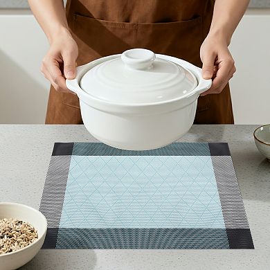 Placemats Set of 6 Placemats for Dining Table Decor, Indoor Outdoor Kitchen Table Mat 17.7*11.8 inch