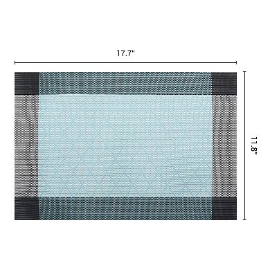 Placemats Set of 6 Placemats for Dining Table Decor, Indoor Outdoor Kitchen Table Mat 17.7*11.8 inch