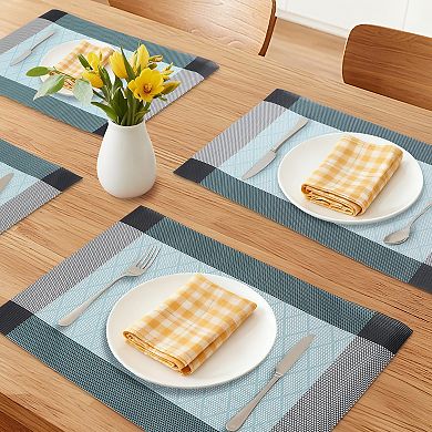 Placemats Set of 6 Placemats for Dining Table Decor, Indoor Outdoor Kitchen Table Mat 17.7*11.8 inch