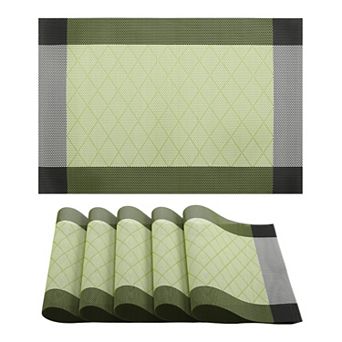 Placemats Set of 6 Placemats for Dining Table Decor, Indoor Outdoor Kitchen Table Mat 17.7*11.8 inch