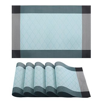 Placemats Set of 6 Placemats for Dining Table Decor, Indoor Outdoor Kitchen Table Mat 17.7*11.8 inch