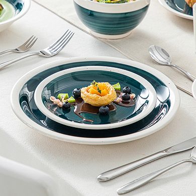 16-piece Stoneware Dinnerware Set, incl. Dinner Plates, Dessert Plates, Soup Plates, Bowls, for 4