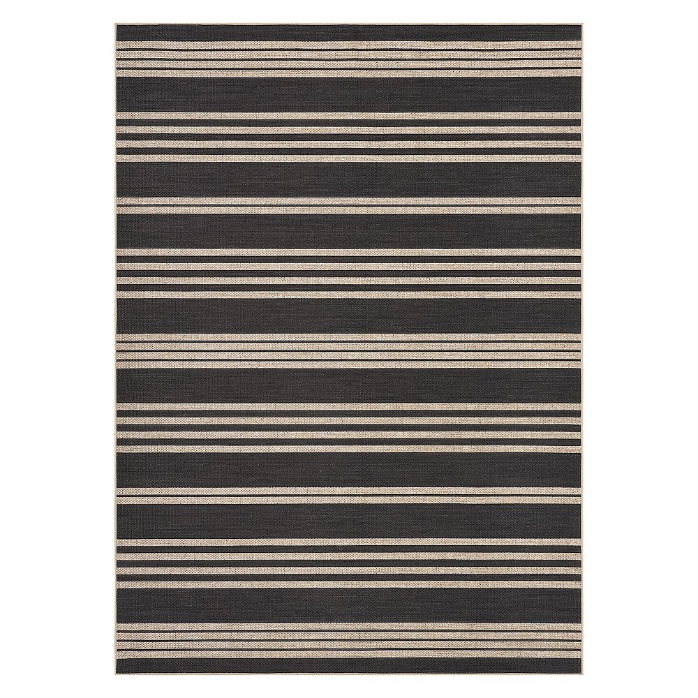 Modern Easy Jute Rug Machine Washable Striped Print Indoor Outdoor Carpet