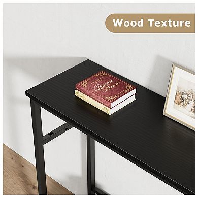 2 Tier Entryway Table, Console Tables with Storage, Rustic Sofa Table with Adjustable Shelf