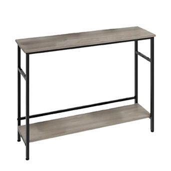 2 tier Entryway Table, Console Tables with Storage, Rustic Sofa Table with Adjustable Shelf