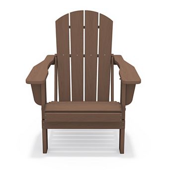 All-Weather Foldable Adirondack Chair/ HDPE Outdoor Folding Patio Chair