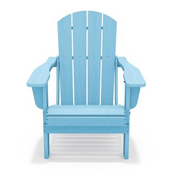 All-Weather Foldable Adirondack Chair/ HDPE Outdoor Folding Patio Chair