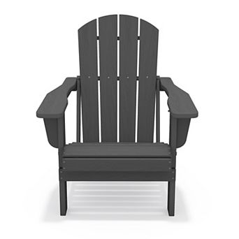 All-Weather Foldable Adirondack Chair/ HDPE Outdoor Folding Patio Chair