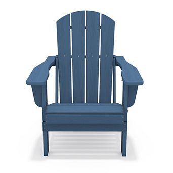 All-Weather Foldable Adirondack Chair/ HDPE Outdoor Folding Patio Chair