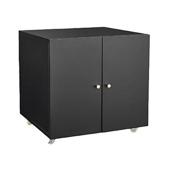 Printer Stand with File Storage Cabinet, Metal Printer Cabinet on Wheels