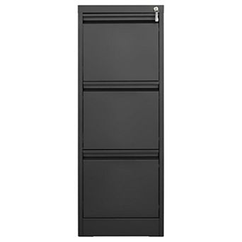 3 Drawer Metal Filing Cabinet, Vertical File Cabinets with Lock Home Office Metal File Organizer