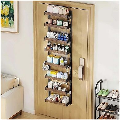 8-Layer Over The Door Pantry Organizer, 2-In-1 Wall Mount or Hanging Spice Rack Seasoning Shelf