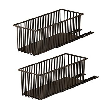 2 Pack Pull Out Cabinet Organizers Slide Out Basket Drawers