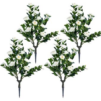 4 Pack Artificial Flower Ball Tree with Ground Spike,90cmx40cm