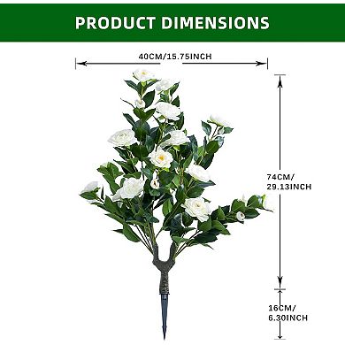 4 Pack Artificial Flower Ball Tree with Ground Spike,90cmx40cm