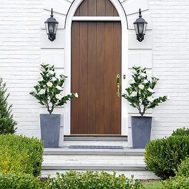 4 Pack Artificial Flower Ball Tree with Ground Spike,90cmx40cm