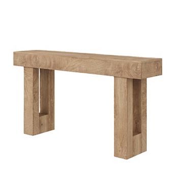 Farmhouse Console Table, Long Sofa Table Behind The Couch, Narrow Sofa Table with Storage