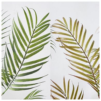 Artificial Palm Tree, 5FT Tall Decorative Fake Palm Tree in Pot with with Natural Trunks