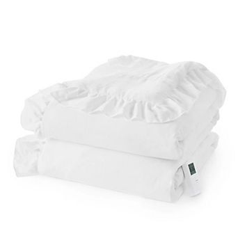 Ruffled Heated Comforter Blanket with Wireless Controller, Fast Heating Electric Quilt Comforter