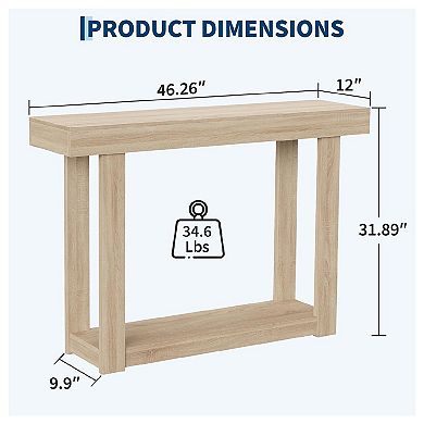 Farmhouse Wood Console Table for Entryway,Sofa Table with Shelves Entry Way