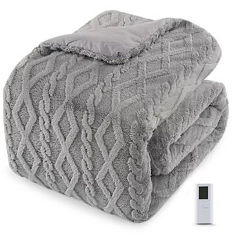 Heated Comforter Blanket with Wireless Controller, Tufted Fast Heating Electric Quilt