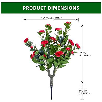 Artificial Topiary Flower with Ground Spike Set of 4,Artificial Topiary Ball Trees ,90X40CM