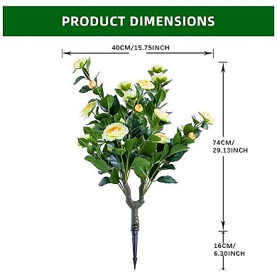 4 Pack Artificial Topiary Flower with Ground Spike ,Artificial Topiary Ball Trees,90cmx40cm