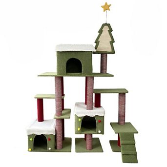 Whisen Christmas Cat Tree Tower, Cat Scratching Posts