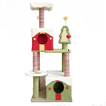 Whisen Christmas Cat Tree Tower, Cat Scratching Posts