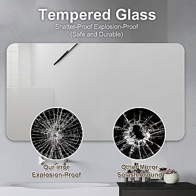 Whisen Bathroom Vanity Mirror, Anti-Fog, Waterproof