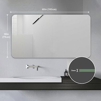 Whisen Bathroom Vanity Mirror, Anti-Fog, Waterproof