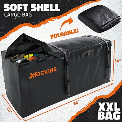 Mockins 40 Cu Ft. Black Waterproof Car Carrier Cargo Bag (84"x24"x34")