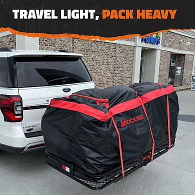 Mockins 40 Cu Ft. Red Waterproof Car Carrier Cargo Bag (70"x30"x33")