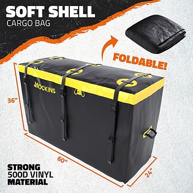 Mockins 30 Cu Ft. Yellow Waterproof Car Carrier Cargo Bag (60"x24"x36")