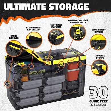 Mockins 30 Cu Ft. Yellow Waterproof Car Carrier Cargo Bag (60"x24"x36")