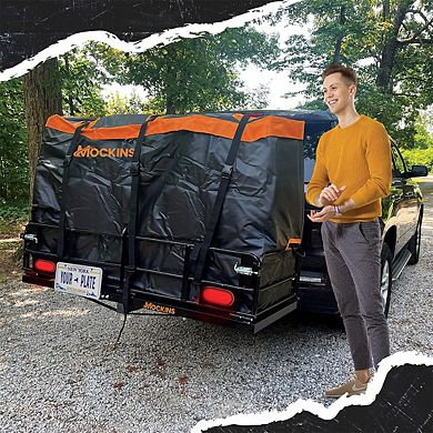Mockins 30 Cu Ft. Orange Waterproof Cargo Bag (60" x 24" x 36") with 6 Packing Cubes(29"x23"x12")