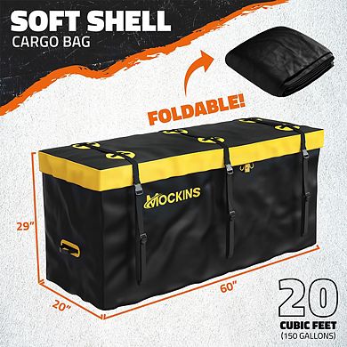 Mockins 20 Cu Ft. Yellow Weatherproof Car Carrier Cargo Bag (60"x20"x28.5")