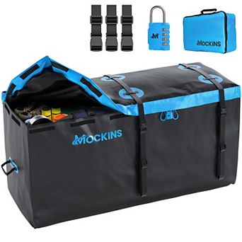 Mockins 25 Cu Ft. Blue Waterproof Car Carrier Cargo Bag (60"x24"x31")