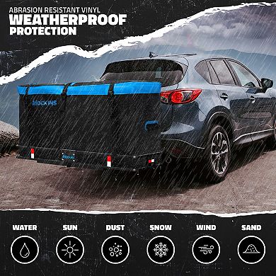 Mockins 25 Cu Ft. Blue Waterproof Car Carrier Cargo Bag (60"x24"x31")