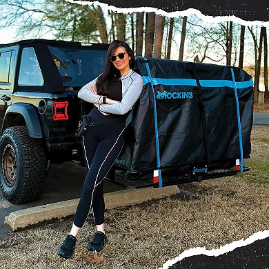 Mockins 25 Cu Ft. Blue Waterproof Car Carrier Cargo Bag (60"x24"x31")