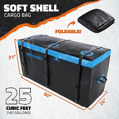 Mockins 25 Cu Ft. Blue Waterproof Car Carrier Cargo Bag (60"x24"x31")